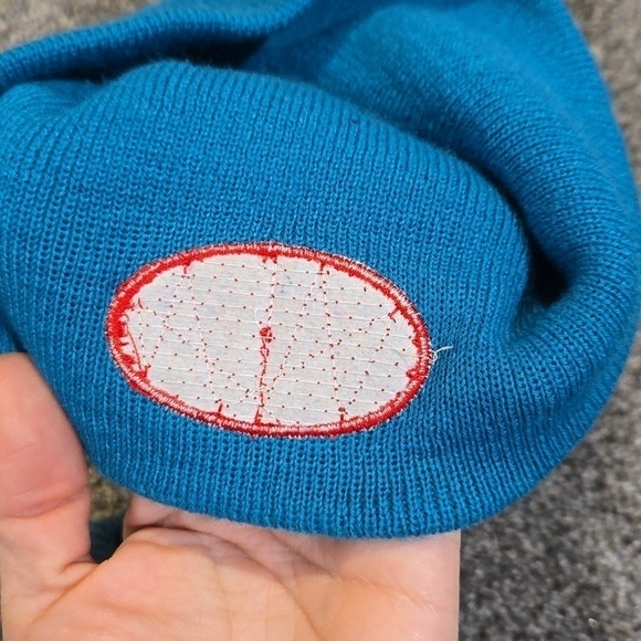 SUPREME Rubber Patch Beanie TEAL Spring/Summer \'18 unisex